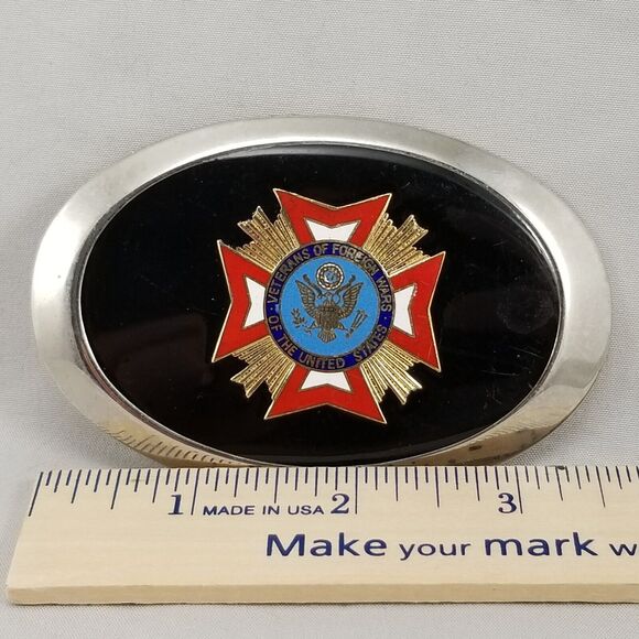 Vintage Belt Buckle Veterans Of Foreign Wars Of The United States - Picture 7 of 8